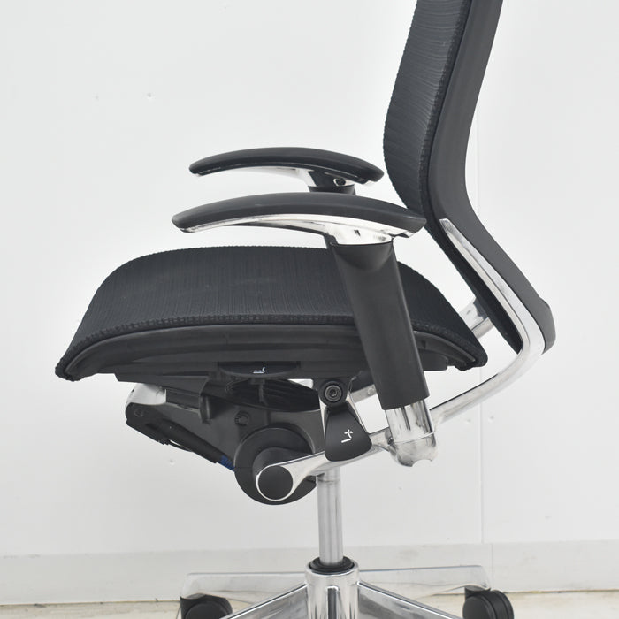 【中古】オカムラ バロン ハイバック 可動肘 ポリッシュ 2019年製 2025082102【中古オフィス家具】