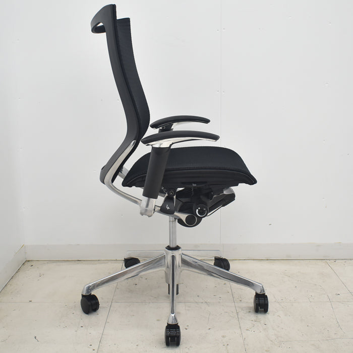 【中古】オカムラ バロン ハイバック 可動肘 ポリッシュ 2019年製 2025082102【中古オフィス家具】