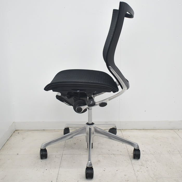 【中古】オカムラ バロン ローバック 肘なし ポリッシュ 2025082104【中古オフィス家具】