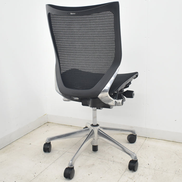 【中古】オカムラ バロン ローバック 肘なし ポリッシュ 2025082104【中古オフィス家具】