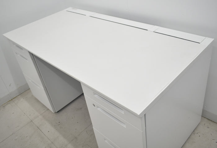 【中古】コクヨ ISシリーズ 両袖デスク W1400 2025082603【中古オフィス家具】