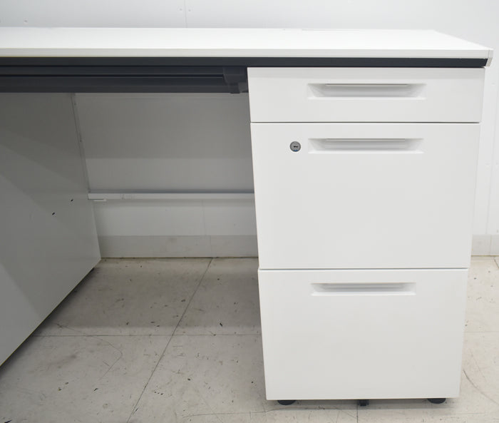 【中古】コクヨ ISシリーズ 両袖デスク W1400 2025082603【中古オフィス家具】