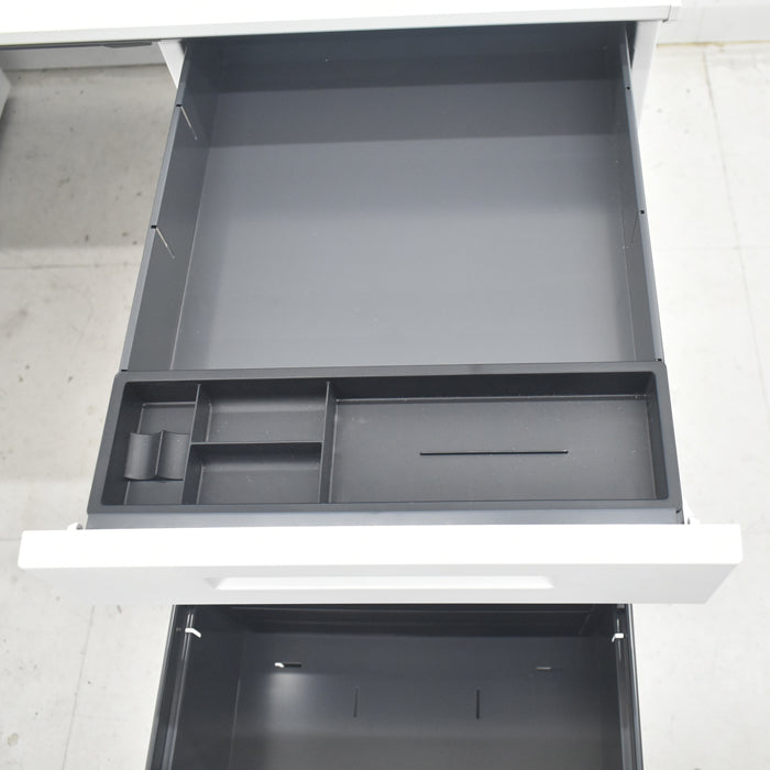 【中古】コクヨ ISシリーズ 両袖デスク W1400 2025082603【中古オフィス家具】