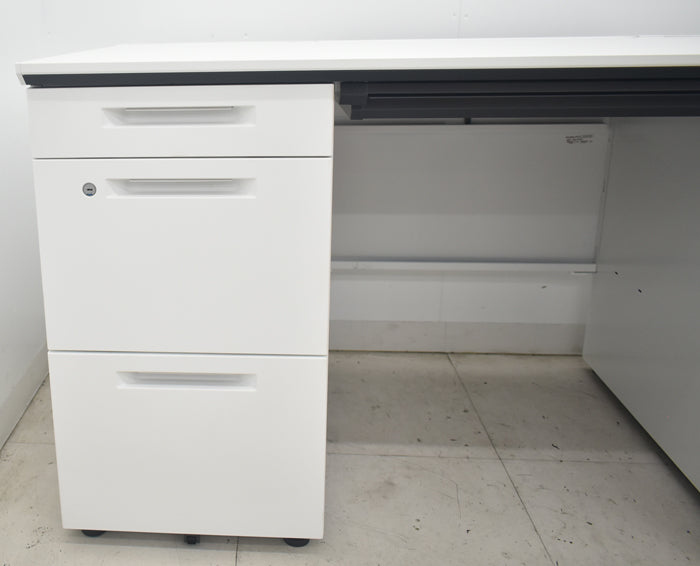 【中古】コクヨ ISシリーズ 両袖デスク W1400 2025082603【中古オフィス家具】