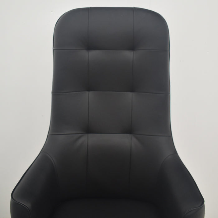 【中古】オカムラ L433Jシリーズ エグゼクティブチェア エクストラハイバック 革張り 2022年製 2025082901【中古オフィス家具】