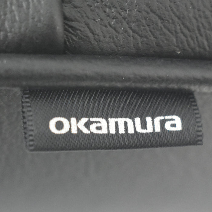 【中古】オカムラ L433Jシリーズ エグゼクティブチェア エクストラハイバック 革張り 2022年製 2025082901【中古オフィス家具】