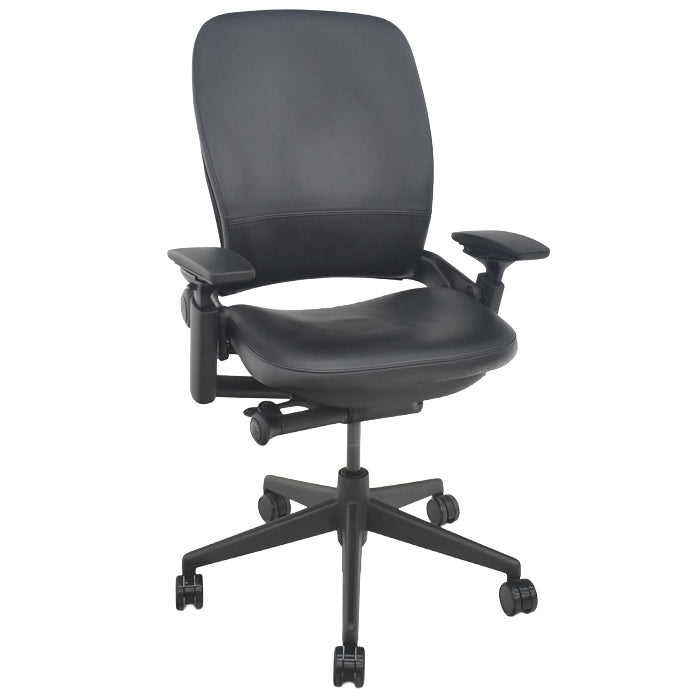 【中古】スチールケース リープV2 可動肘 革張り 2025090103【中古オフィス家具】