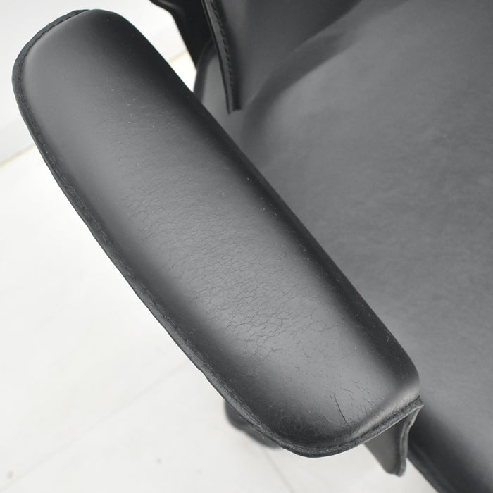 【中古】デュオレスト CHAIRMAN ハイバック ヘッドレスト 固定肘 革張り 2025090105【中古オフィス家具】