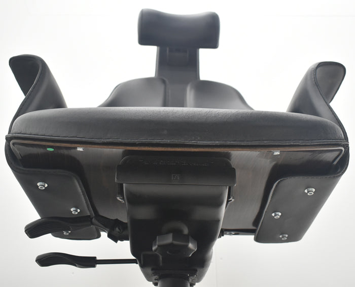 【中古】デュオレスト CHAIRMAN ハイバック ヘッドレスト 固定肘 革張り 2025090105【中古オフィス家具】