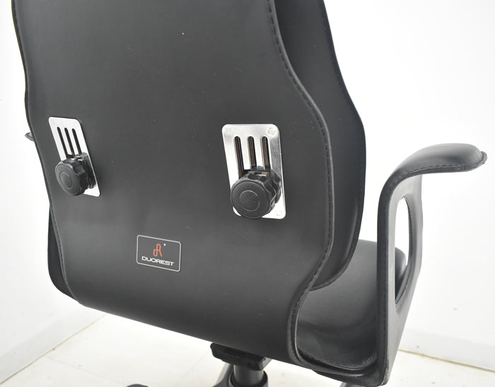 【中古】デュオレスト CHAIRMAN ハイバック ヘッドレスト 固定肘 革張り 2025090105【中古オフィス家具】