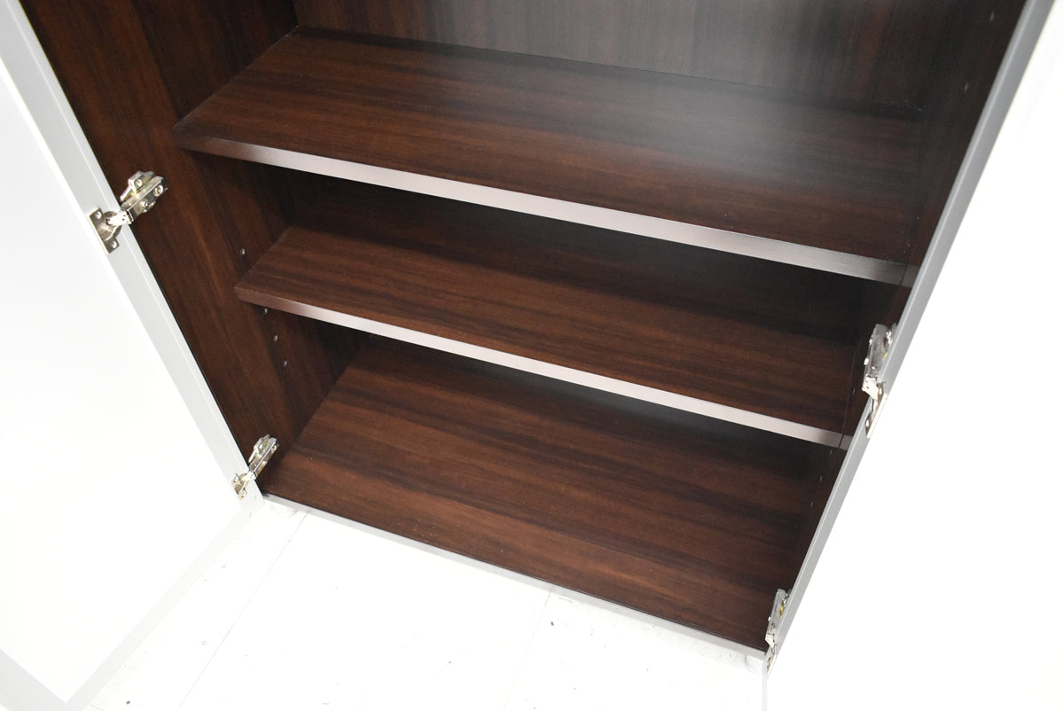 【中古】オカムラ EX-35 書棚(前面アクリル扉)幅900 2025092502【中古オフィス家具】