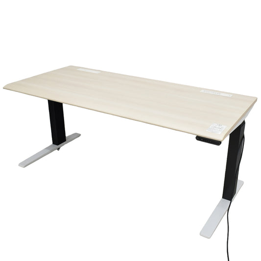 【中古】オカムラ スイフト 電動昇降デスク インジゲーター付ボタン(メモリ機能付)タイプ スムースフォルムエッジ マルチコンセントユニット1個 幅1550 2025093005【中古オフィス家具】