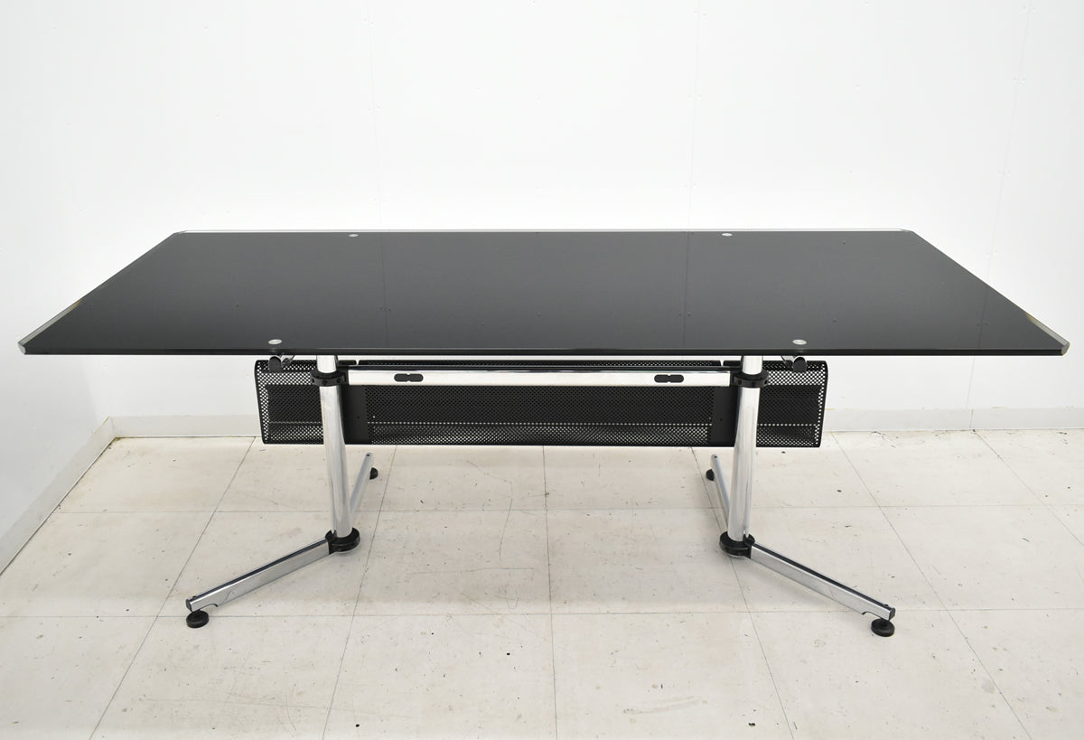 【中古】USM Haller キトス KITOS ワークデスク ガラス天板 幅1995 2025101001【中古オフィス家具】