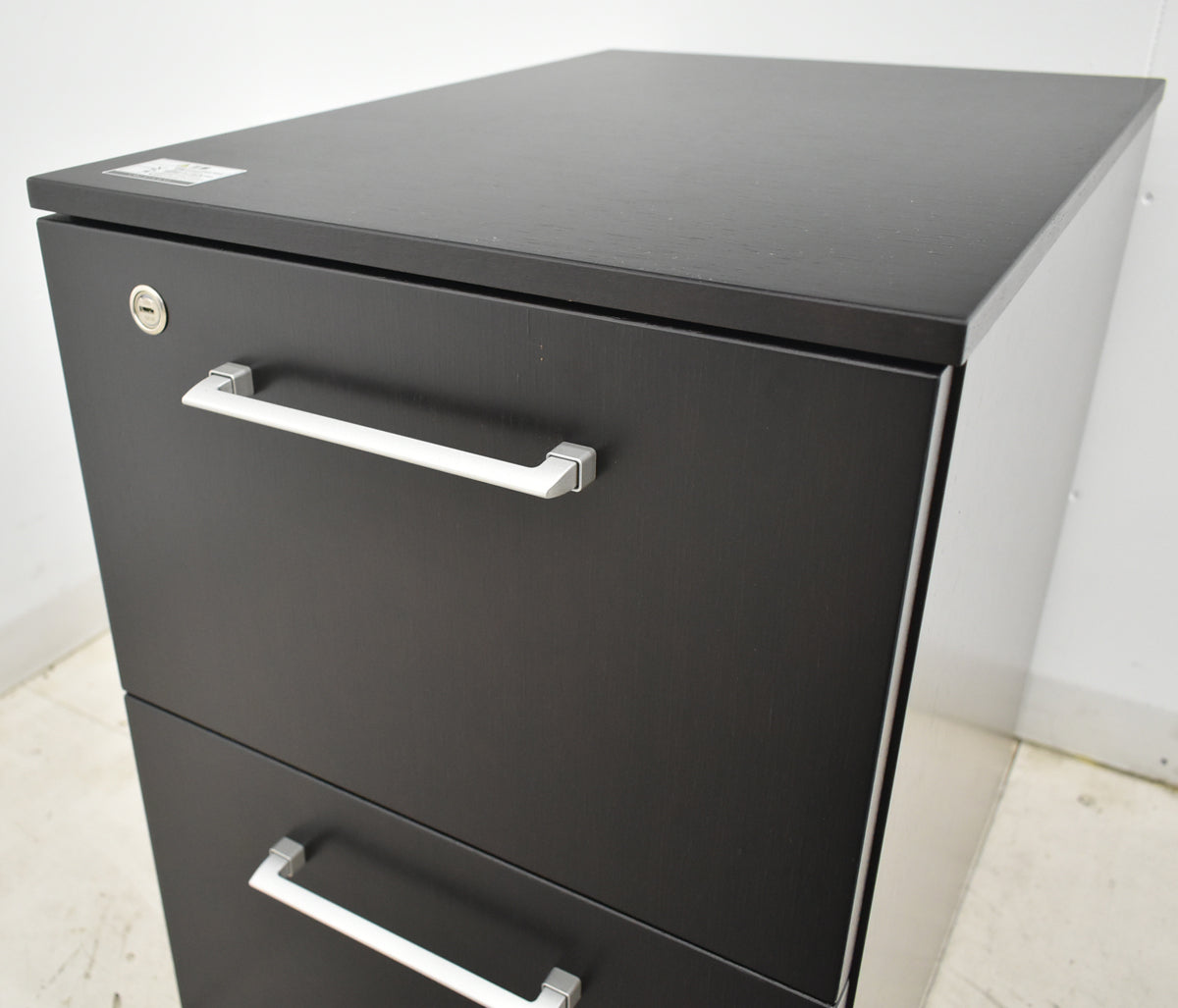 【中古】オカムラ EX-100 2段ワゴン ソフトクローズ 幅435 2025101601【中古オフィス家具】