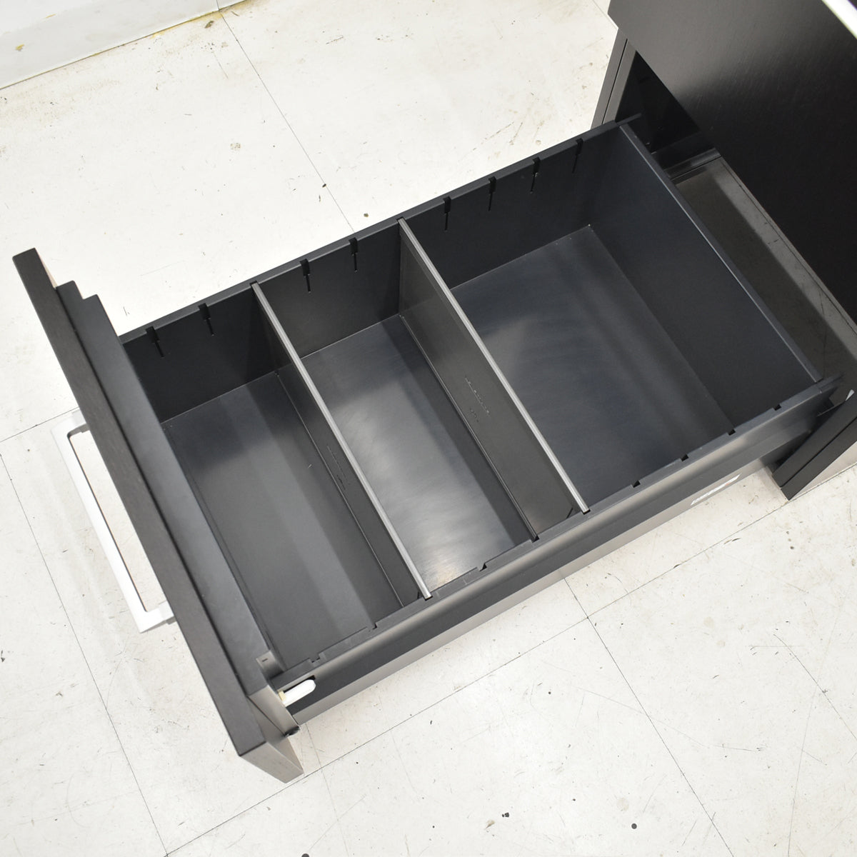 【中古】オカムラ EX-100 2段ワゴン ソフトクローズ 幅435 2025101601【中古オフィス家具】