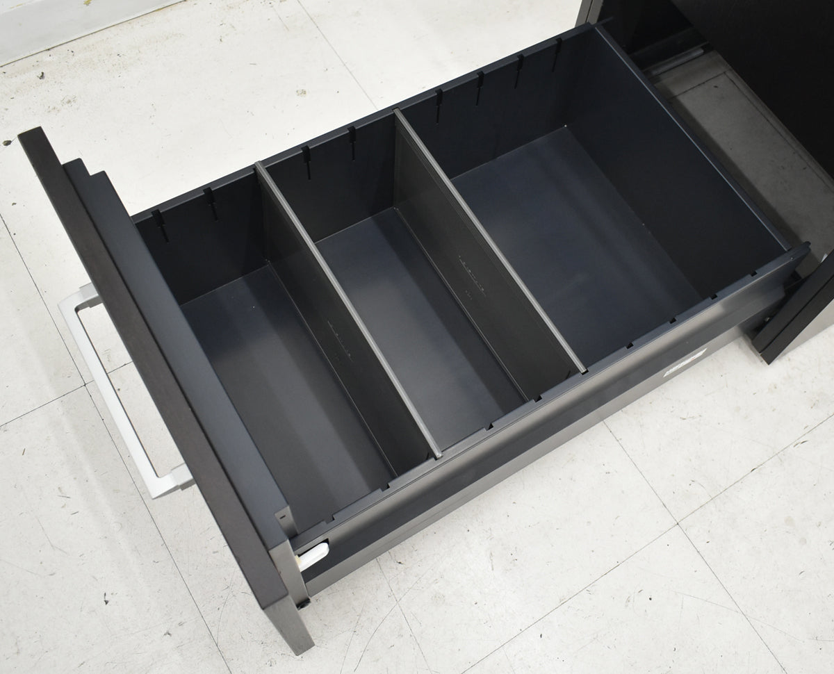 【中古】オカムラ EX-100 2段ワゴン ソフトクローズ 幅435 2025101602【中古オフィス家具】