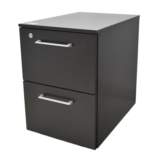 【中古】オカムラ EX-100 2段ワゴン ソフトクローズ 幅435 2025101602【中古オフィス家具】