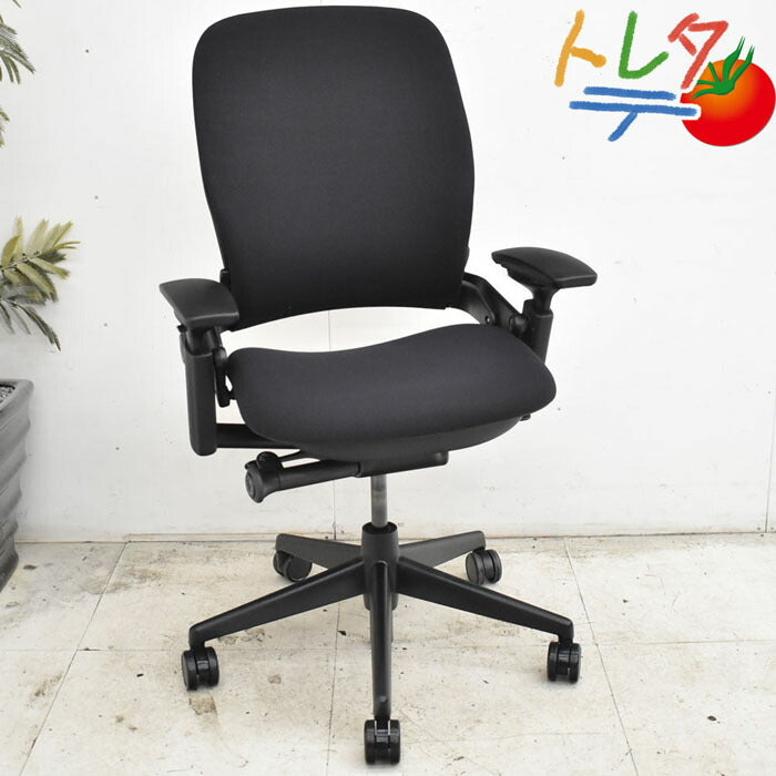 スチールケース リープV2 可動肘 ランバーサポート USモデル 2023041103【中古オフィス家具】【中古】