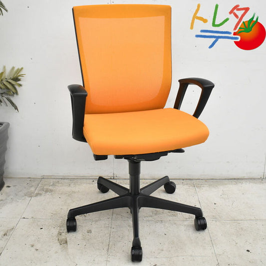 オカムラ エスクード ハイバック 固定肘 2023041203【中古オフィス家具】【中古】