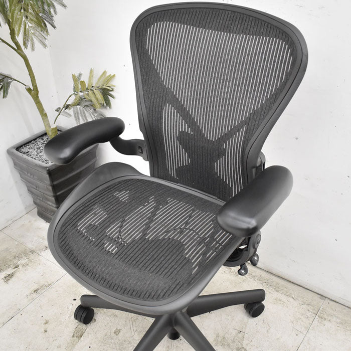 ハーマンミラー Hermanmilller アーロンチェア Bサイズ フル装備 ポスチャーフィット 2023041502【中古オフィス家具】【中古】