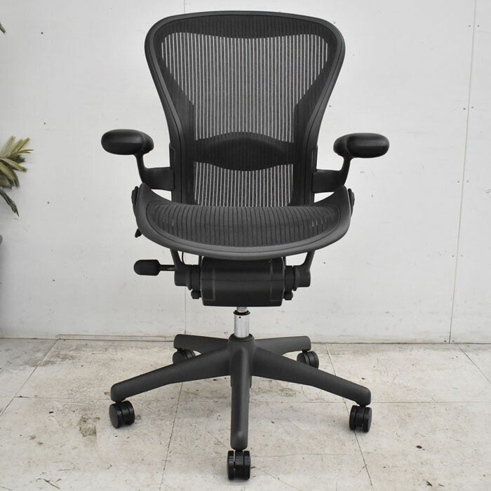ハーマンミラー Hermanmilller アーロンチェア Bサイズ ランバーサポート 2023041503【中古オフィス家具】【中古】