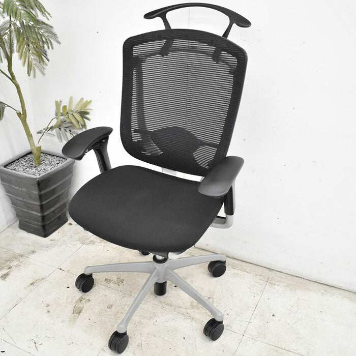 オカムラ コンテッサ 可動肘(新品肘パット)ランバーサポート ハンガー 2023041701【中古オフィス家具】【中古】