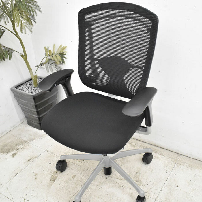 オカムラ コンテッサ 可動肘(新品肘パット)ランバーサポート 2023041703【中古オフィス家具】【中古】