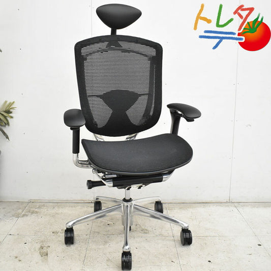 オカムラ コンテッサ 可動肘 ヘッドレスト ランバーサポート 2023041704【中古オフィス家具】【中古】
