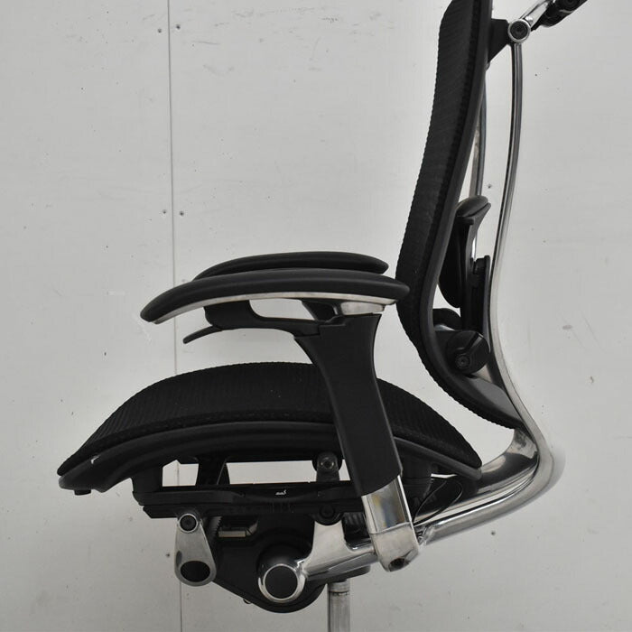 オカムラ コンテッサ 可動肘 ヘッドレスト ランバーサポート 2023041704【中古オフィス家具】【中古】