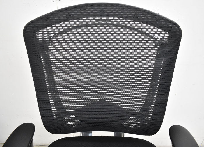 オカムラ コンテッサ 可動肘(新品肘パット)ランバーサポート アルミポリッシュ ブラック 2023042002【中古オフィス家具】【中古】