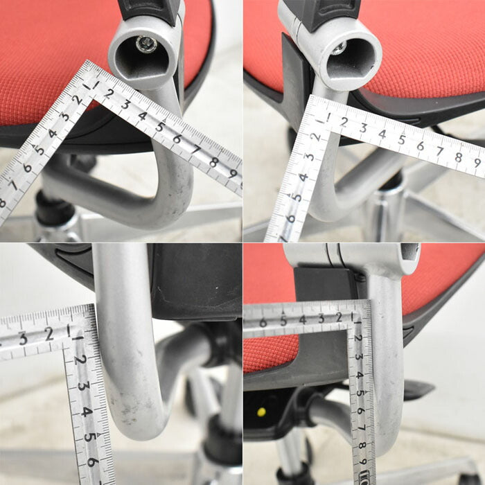 オカムラ グラータ 5本脚 ひじ掛け付き ガス昇降 ポリッシュ 2023042005【中古オフィス家具】【中古】