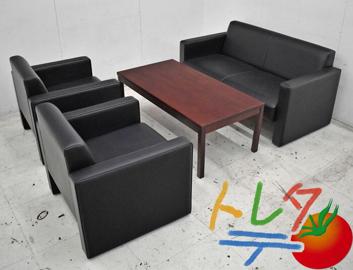 ライオン+イトーキ ITOKI 応接4点セット W1420 2023042601【中古オフィス家具】【中古】