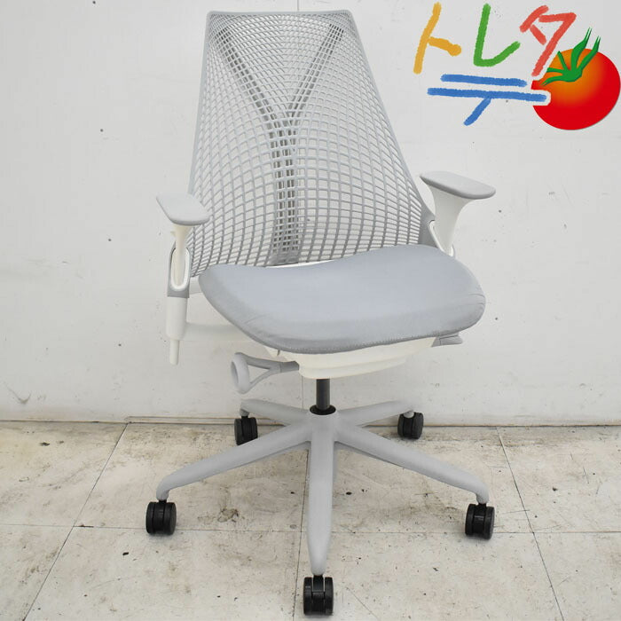 ハーマンミラー セイルチェア 可動肘 前傾機能付 ライトグレー 2023050101【中古オフィス家具】【中古】