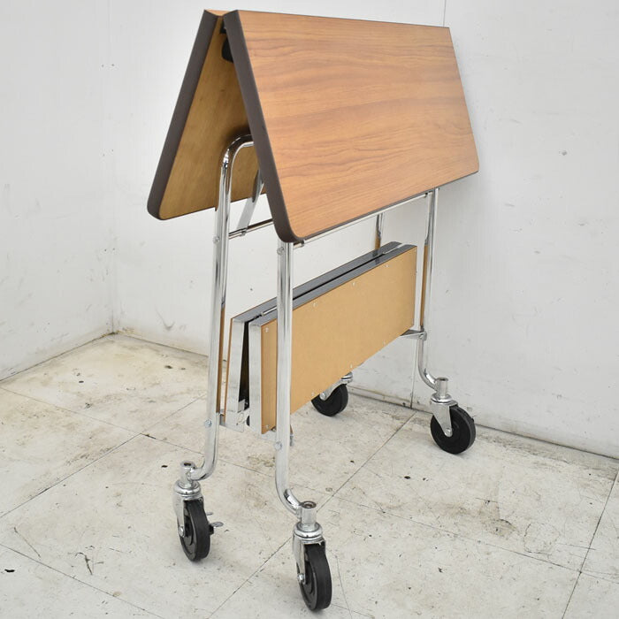 メーカー不明 ルームサービスワゴン 折り畳み式 W800 2023050806【中古オフィス家具】【中古】