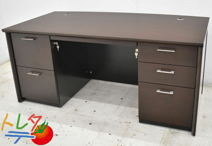 イトーキ ITOKI X17シリーズ 役員用両袖デスク W1600 2023042502【中古オフィス家具】【中古】