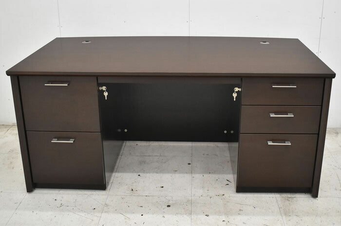 イトーキ ITOKI X17シリーズ 役員用両袖デスク W1600 2023042502【中古オフィス家具】【中古】
