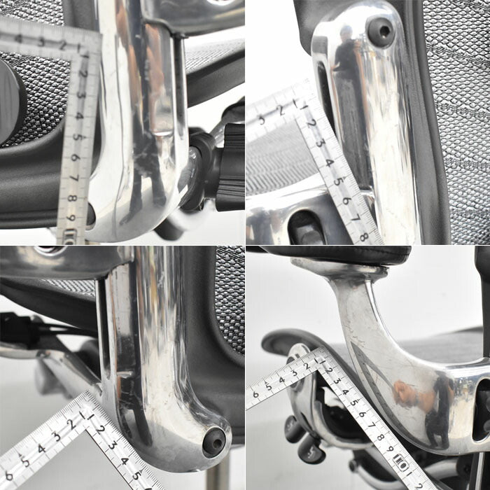 ハーマンミラー Hermanmiller アーロンチェア Bサイズ フル装備 ポスチャーフィット ウェーブメッシュ ポリッシュフレーム 2023051904【中古オフィス家具】【中古】