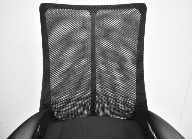 オカムラ レオパード ブラック スターベース(キャスタータイプ)ミドルバック 2021011805【中古オフィス家具】【中古】