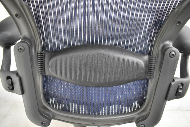 ハーマンミラー アーロンチェア フル装備 Bサイズ ランバーサポート ブルー 2021020107【中古オフィス家具】【中古】