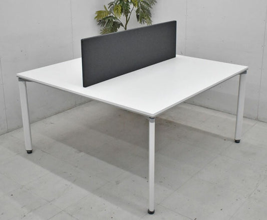 コクヨ ワークソートWORKSORTシリーズ デスクトップパネル付デスク W1400 2021021601【中古オフィス家具】【中古】