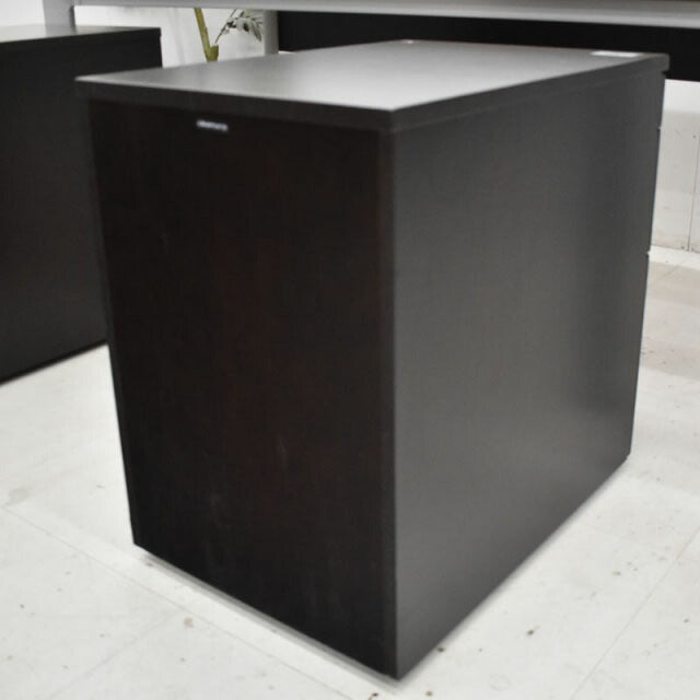 オカムラ X-F300シリーズ 役員用デスク+ワゴン3点セット W1800 2021060803【中古オフィス家具】【中古】