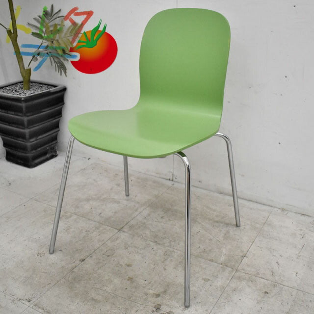 カッペリーニ TATE COLORチェア グリーン 2021082301【中古オフィス家具】【中古】