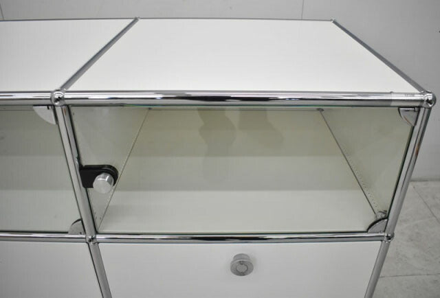 USM Haller ハラーシステム 5列2段 ホワイト W3275 2021100402【中古オフィス家具】【中古】