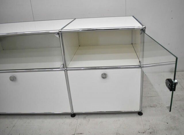 USM Haller ハラーシステム 5列2段 ホワイト W3275 2021100402【中古オフィス家具】【中古】