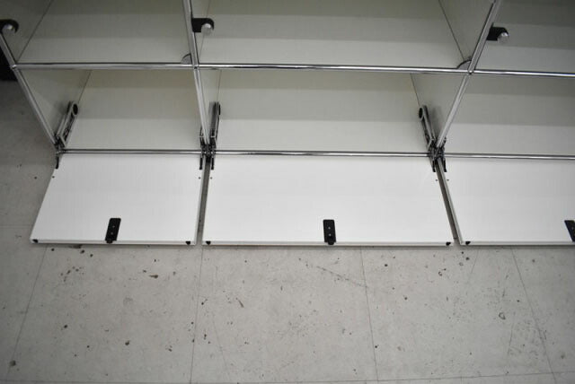 USM Haller ハラーシステム 5列2段 ホワイト W3275 2021100402【中古オフィス家具】【中古】