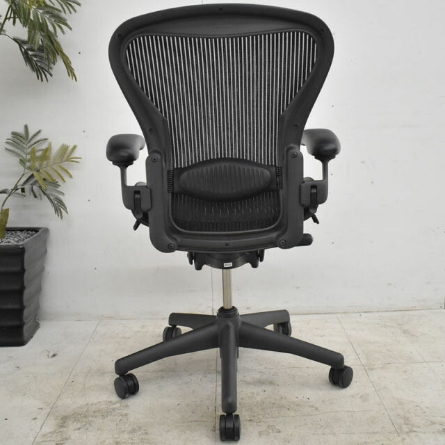 ハーマンミラー アーロンチェア フル装備 Bサイズ ランバーサポート 肘レバータイプ 2021102811【中古オフィス家具】【中古】