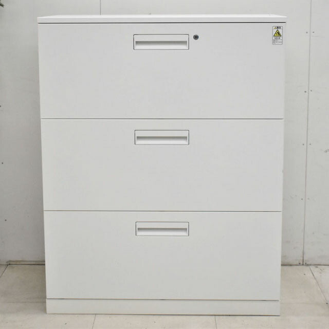 コクヨ エディア 3段ラテラル書庫 天板付 W900 2021120702【中古オフィス家具】【中古】