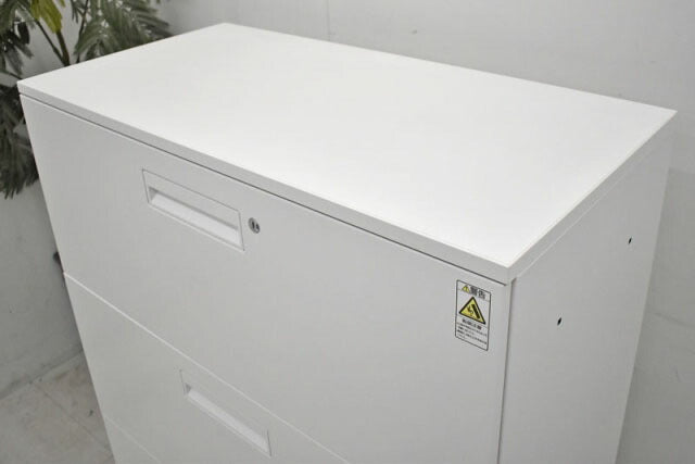 コクヨ エディア 3段ラテラル書庫 天板付 W900 2021120702【中古オフィス家具】【中古】