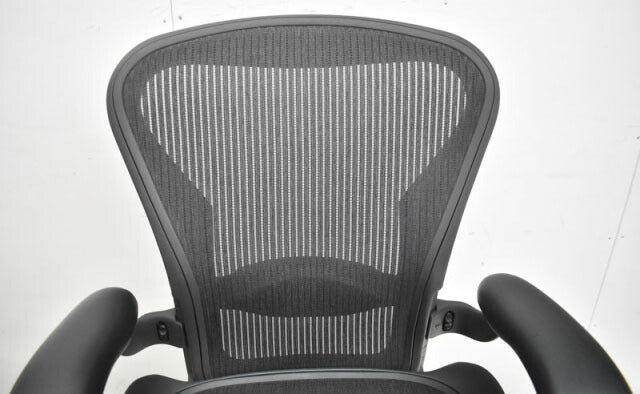 ハーマンミラー アーロンチェア フル装備 Bサイズ ランバーサポート ブラック 2021121302【中古オフィス家具】【中古】
