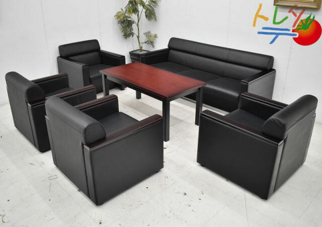 オカムラ S-28シリーズ 応接6点セット W1800 2022020506【中古オフィス家具】【中古】
